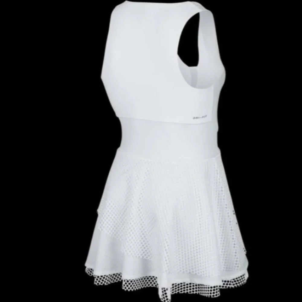 Nwt Nike STUNNING White Tennis Dress mesh skirt XS